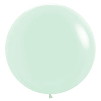 24 inch Sempertex Pastel Matte Green Latex Balloons with Helium and Weight