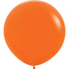 24 inch Sempertex Fashion Orange Latex Balloons with Helium and Weight