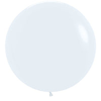 24 inch Sempertex Fashion White Latex Balloons with Helium Weight