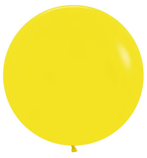 24 inch Sempertex Fashion Yellow Latex Balloons Helium HiFloat Weight