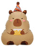 Cute Capybara  Shape Cake Shape Foil Balloons with Helium