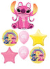 Lilo Stitch Angel Birthday Balloons Bouquet with Helium and Weight