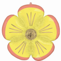 Blossom Yellow Flower Balloon with Helium Weight