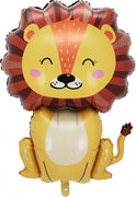 Jungle Lion Shape Birthday Foil Balloons with Helium and Weight