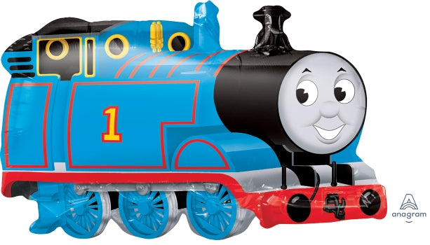 Thomas the Tank Engine Train Birthday Balloons with Helium and Weight