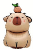 Cute Capybara Shape Foil Balloons with Helium and Weight