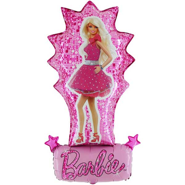Barbie Fashion Birthday Foil Balloon with Helium and Weight