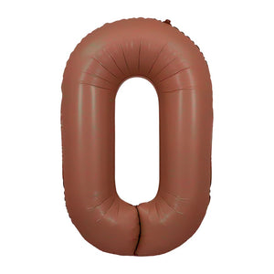 Jumbo Coffee Number 0 Balloons with Helum and Weight