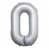 Jumbo White Chrome Number 1 Foil Balloons with Helium and Weight