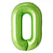 Jumbo Green Number 0 Balloons with Helium and Weight