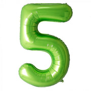 Jumbo Green Number 5 Balloons with Helium and Weight