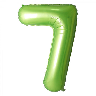 Jumbo Green Number 7 Balloons with Helium and Weight
