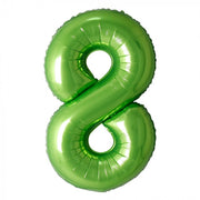 Jumbo Green Number 8 Balloons with Helium and Weight
