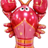 Jumbo Lobster Shape Foil Balloons with Helium and Weight