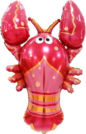 Jumbo Lobster Shape Foil Balloons with Helium and Weight