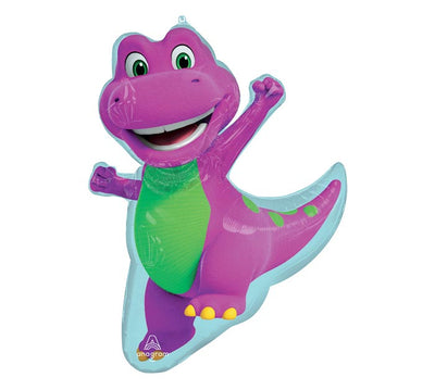 Barney Shape Birthday Foil Balloons with Helium and Weight