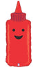 Food Ketchup Shape Foil Balloons with Helium and Weight