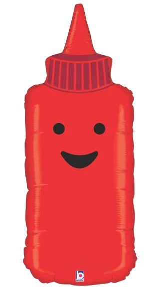 Food Ketchup Shape Foil Balloons with Helium and Weight