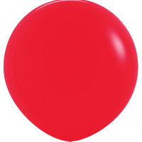 36 inch Solid Colour Sempertex Jumbo Round Red Balloons Helium Weight