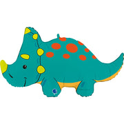 Dinosuar Triceratops Foil Balloon with Helium Weight