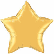 36 inch Jumbo Gold Star Shape Foil Balloon with Helium and Weight