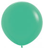 36 inch Sempertex Round Green Latex Balloons with Helium Weight