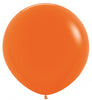 36 inch Sempertex Round Orange Balloons with Helium and Weight