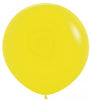 36 inch Sempertex Round Yellow Latex Balloons with Helium and Weight