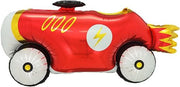 Vintage Race Car Birthday Balloons with  Helium and Weight