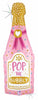Pink Champagne Wine Bottle Birthday Balloon with Helium and Weight