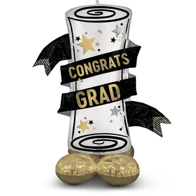 Graduation Congrats Grad Diploma Airloonz Balloons AIR FILLED ONLY