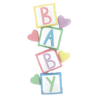Baby Block Special Delivery Foil Balloons with Helium and Weight