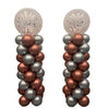Mirror Rose Gold Silver Confetti Balloon Column Tower