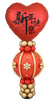 Chinese Lunar Happy New Year Heart Balloon Column