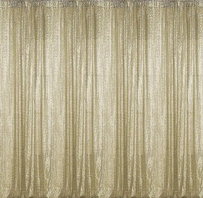 Backdrop Sequin Champagne Curtains with Frame Rentals