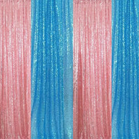 Backdrop Sequin Pink Light Blue Curtians with Frame Rentals