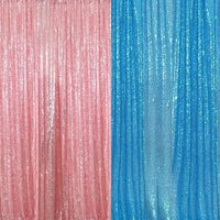 Backdrop Sequin Light Blue Pink Curtains with Frame Rentals