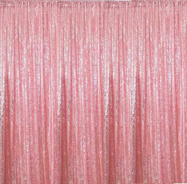 Backdrop Sequin Pink Curtains with Frame Rentals