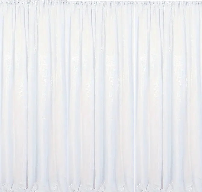 Backdrop Sequin White Curtains with Frame Rentals