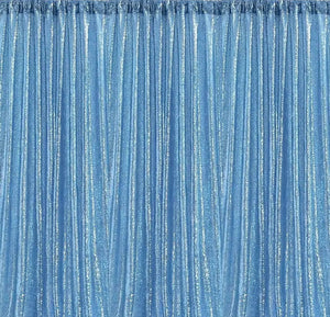 Backdrop Sequin Light Blue Curtains with Frame Rentals