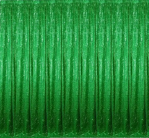 Backdrop Sequin Green Curtains with Frame Rentals