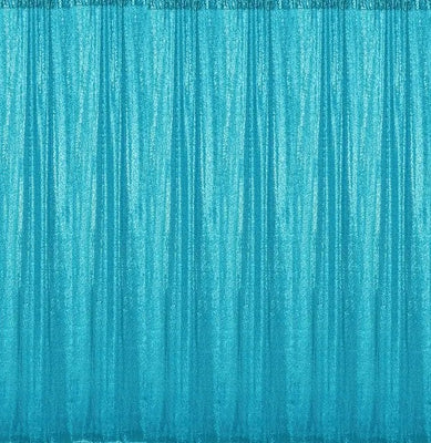 Backdrop Sequin Blue Lake Curtains with Frame Rentals