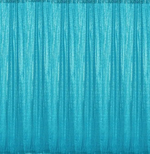 Backdrop Sequin Blue Lake Curtains with Frame Rentals