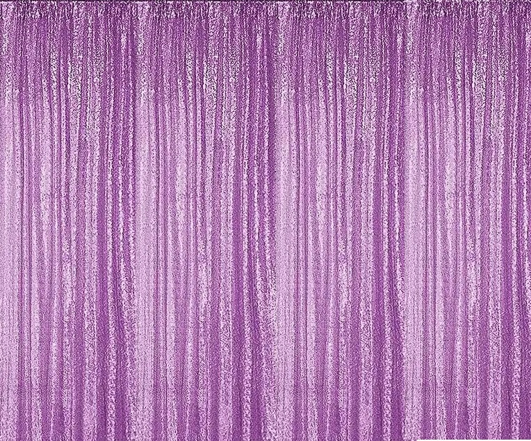 Backdrop Sequin Lavender Curtians with Frame Rentals