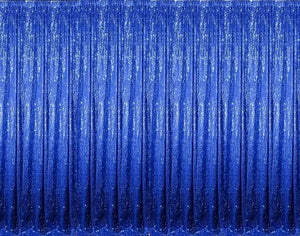 Backdrop Sequiin Royal Blue Curtains with Frame Rentals