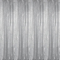 Backdrop Sequin Silver Curtains with Frame Rentals