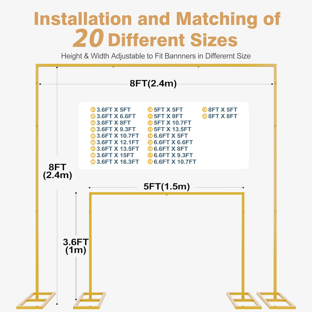 Adjustable Sizes Square Balloon Arch Frame Rental