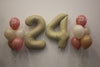 Adult Birthday Pick An Age Cream Numbers Balloons Bouquet of 5