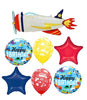 Airplane Transportation Happy Birthday Balloon Bouquet Helium Weight