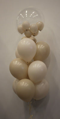 Solid Colour Gumball Cream White Sand Balloon Bouquet of 10